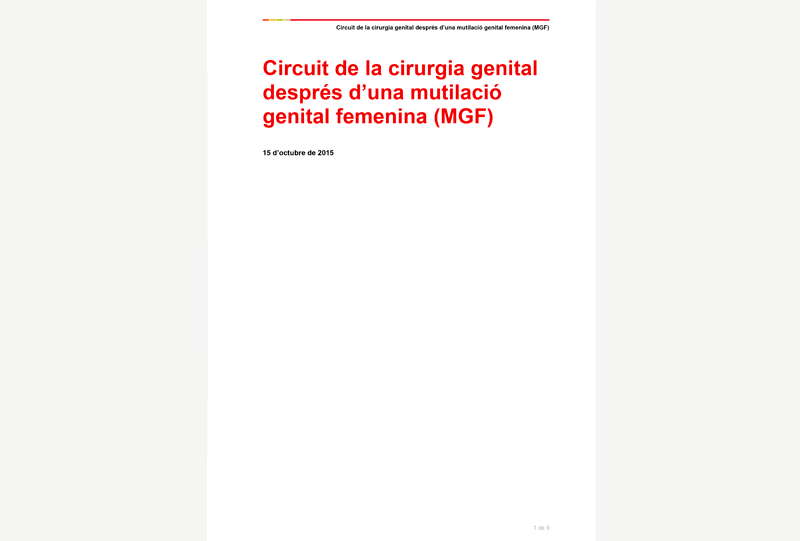 Circuit de la cirurgia genital després d’una mutilació genital femenina (MGF)