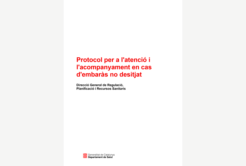 Aquest protocol forma part de la línia d'acció per millorar la garantia de la prestació dels serveis quant a la interrupció voluntària de l'embaràs (IVE) dins del marc legal.