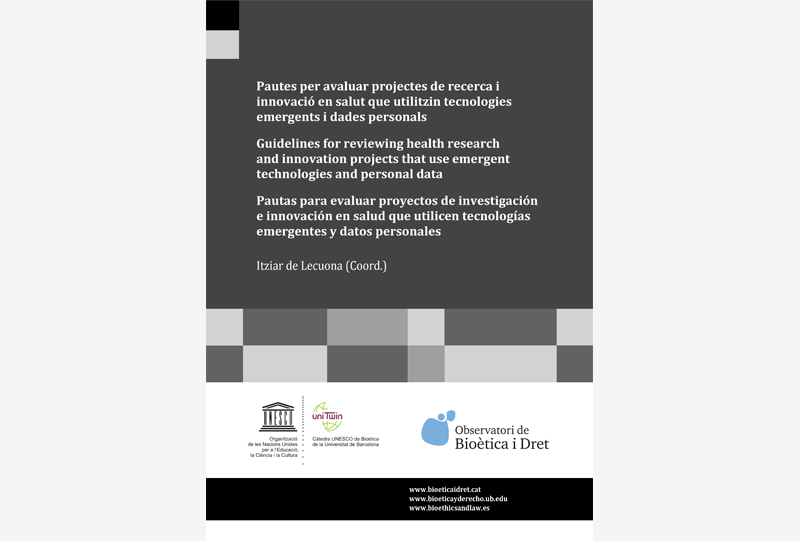 Pautes per avaluar projectes de recerca i innovació en salut que utilitzin tecnologies emergents i dades personals