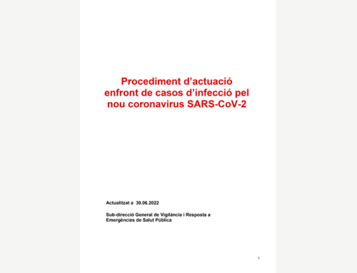 Procediment d’actuació davant casos sospitosos produïts pel nou coronavirus (MERS-COV)